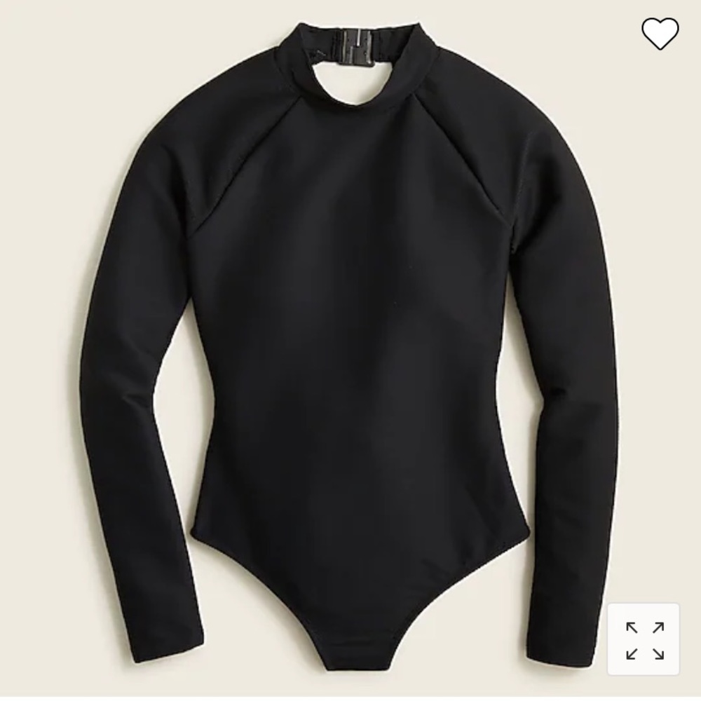 J. Crew Active ribbed long-sleeve one-piece